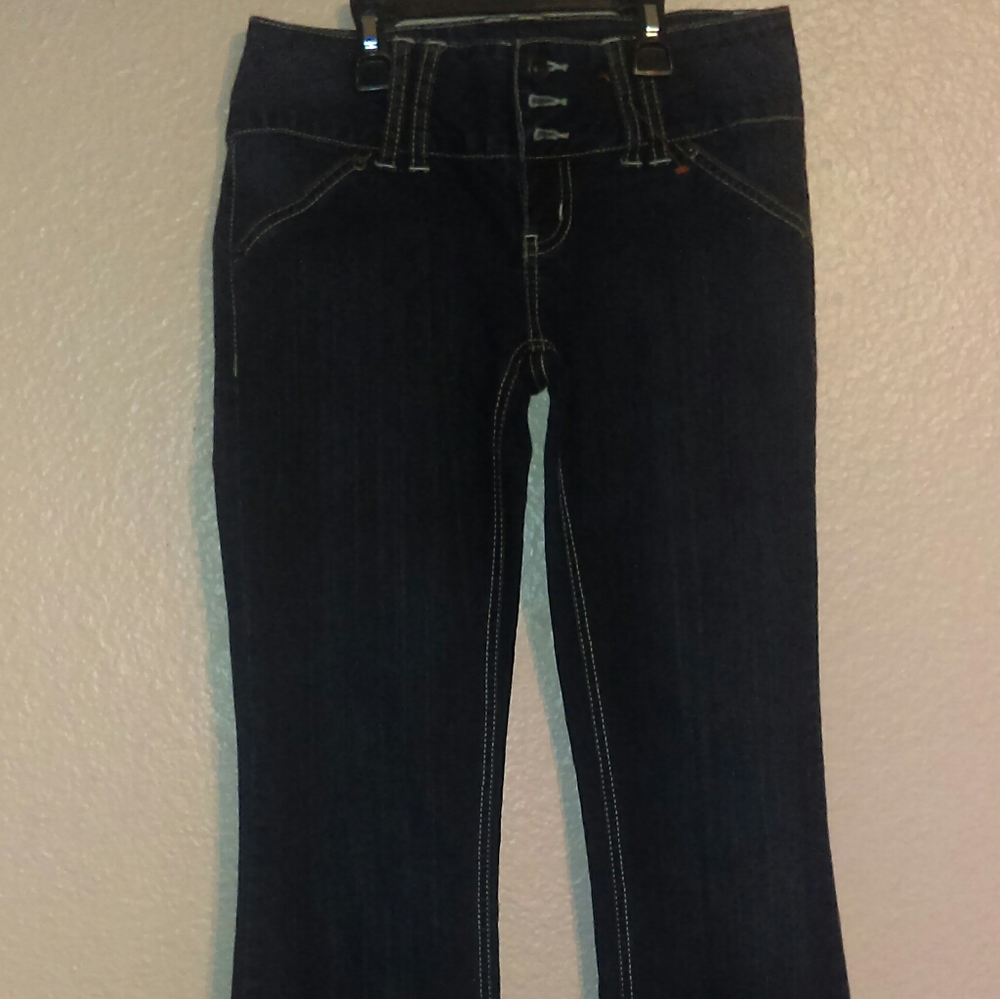 YMI triple button closure flare jeans